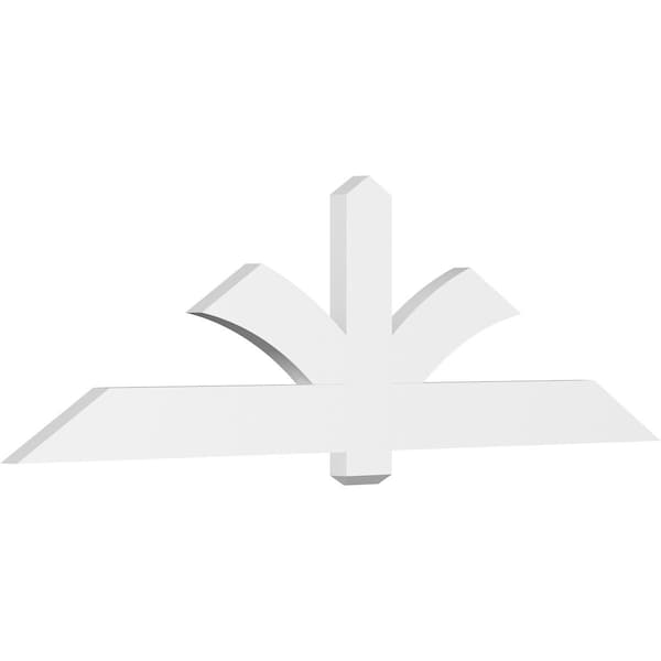 Ekena Millwork Redmond Architectural Grade PVC Gable Bracket, 84"W x 24 1/2"H x 2"D x 6"F, 7/12 Pitch GBP084X25X0206RED00 - main